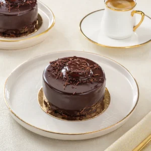 Banana Cake with Dark Chocolate Ganache